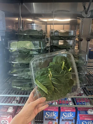 Collards to the food pantry