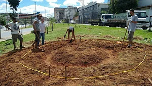 Construção coletiva da mandala Amasi